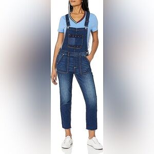 TOMMY JEANS Womens Blue Jean Stretch Pocketed side Buttoned Adjustab…